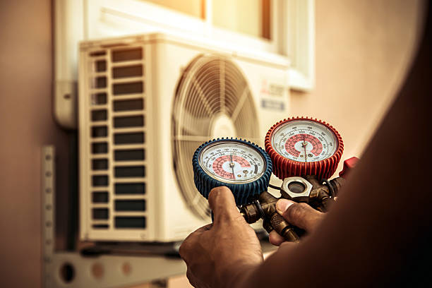Professional Hvac technician working in Spring Valley, WI
